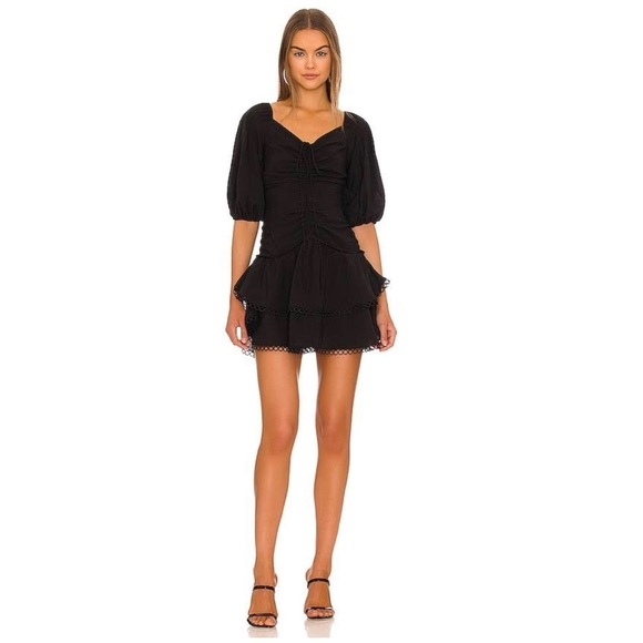 Jonathan SIMKHAI Auden Puff Sleeve Ruched Minidress - Picture 6 of 13